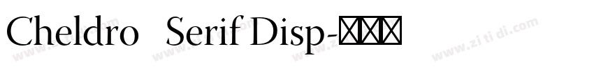Cheldro   Serif Disp字体转换